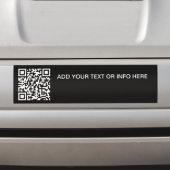 Uw QR-code hier is eenvoudige zwart-witte tekst Bumpersticker