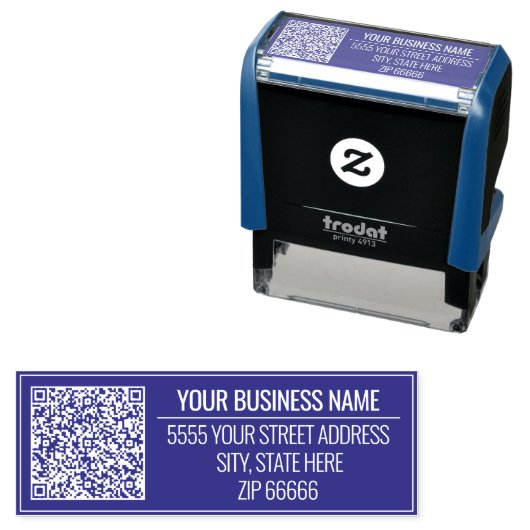 Uw QR-code Info Adresnaam Stempel Kies kleuren (In situ)
