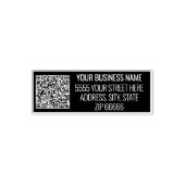 Uw QR-code Info Naam Adres Aangepaste stempel (Design)