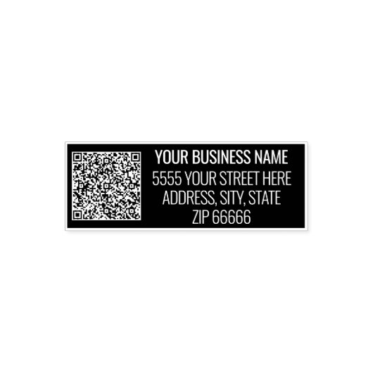 Uw QR-code Info Naam Adres Aangepaste stempel (Design)