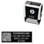 Uw QR-code Info Naam Adres Aangepaste stempel (In situ)