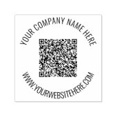 Uw QR-code Info Naam Website Zelfinkkend stempel (Design)