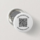 Uw QR Code Info Tekst Business Promotion Button (Voorkant /achterkant)
