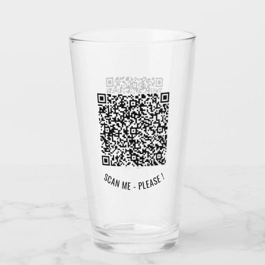 Uw QR-code Info Tekst Modern promotieglas Glas (Achterkant)