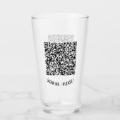Uw QR-code Info Tekst Modern promotieglas Glas (Voorkant)