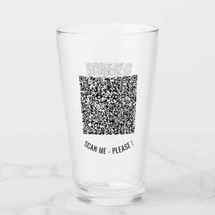 Uw QR-code Info Tekst Modern promotieglas Glas