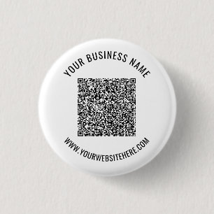 Uw QR-code info tekst Zakelijke promotieknop Ronde Button 3,2 Cm