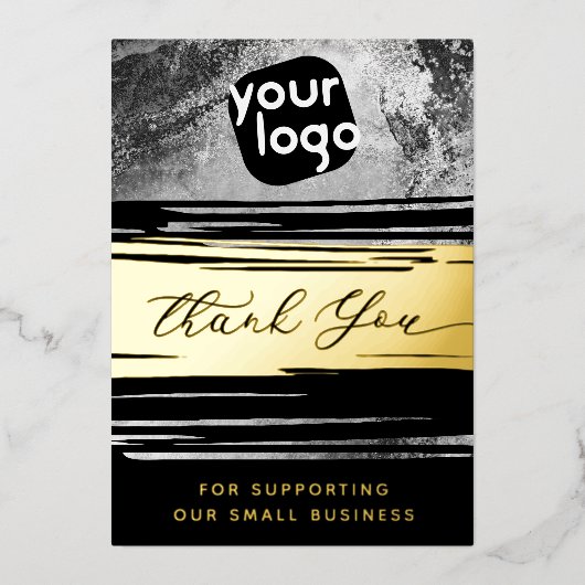 Uw QR Code & Logo Modern Dank u Korting Kaart (Voorkant)