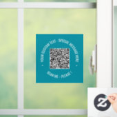 Uw QR-code met eigen tekst en kleuren Window Cling Raamsticker (Huis)