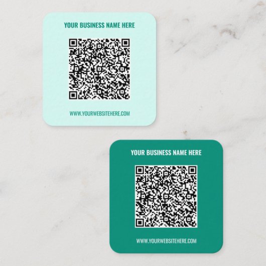 Uw QR-code Naam Website Kleuren Visitekaartje (Voorkant / Achterkant)
