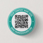 Uw QR-code Naam Website Promotie Button (Voorkant)