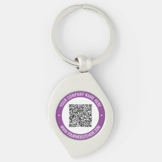 Uw QR-code Naam Website Promotie Sleutelhanger (Voorkant)