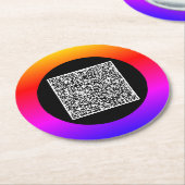 Uw QR-code Papier Onderzetter Voorbeeld aangepaste (Gebogen)