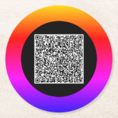 Uw QR-code Papier Onderzetter Voorbeeld aangepaste (Voorkant)