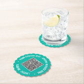 Uw QR-code papieren onderzetters Aangepaste tekst  (Insitu)