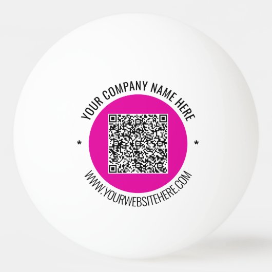 Uw QR-code Ping Pong Ball Voorbeeld Aangepaste tek (Achterkant)