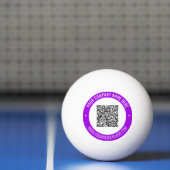 Uw QR-code Ping Pong Ball Voorbeeld Aangepaste tek (Net)