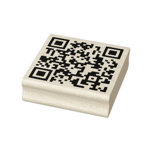 Uw QR Code plus Bedrijfs Details Rubber Stempel