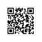 Uw QR-code plus bedrijfsgegevens Rubber Stamp Rubberstempel (Afrduk)