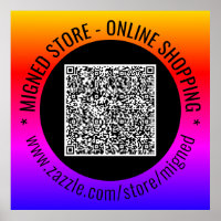 Uw QR-code Posters Voorbeeld met aangepaste tekst