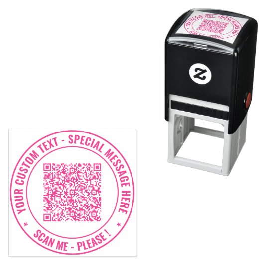 Uw QR-code ronde stempel Sjabloon met aangepaste t (In situ)