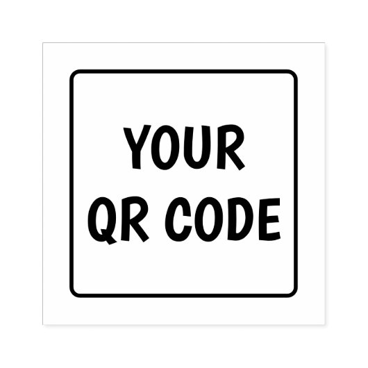 Uw QR Code Rubber Stempel (Afrduk)