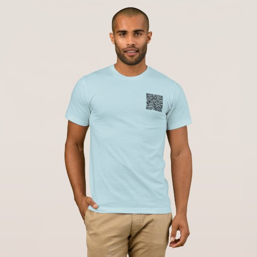 Uw QR Code Scan Aangepaste Naam Website T-shirt Gi (Voorkant volledig)