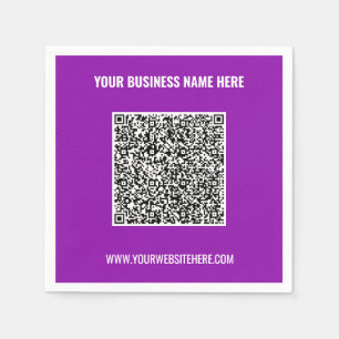 Uw QR code scan aangepaste tekst en kleuren servet