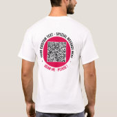 Uw QR Code Scan Aangepaste Tekst Gepersonaliseerd  T-shirt (Achterkant)