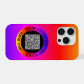 Uw QR-code scan aangepaste tekst iPhone hoesje cad iPhone 15 Pro Hoesje (Achterkant horizontaal)