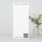 Uw QR-code scan aangepaste tekst menu voorbeeld (Staand voorkant)