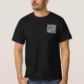 Uw QR Code Scan Aangepaste Tekst T-shirt Kies Kleu (Voorkant)