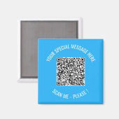 Uw QR Code Scan Aangepaste Tekst Verrassingsmagnee Magneet (Voorkant / Achterkant)