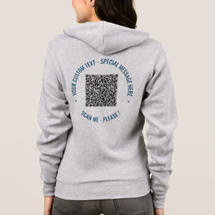 Uw QR-code Scan aangepaste tekst voor uw bedrijf Hoodie