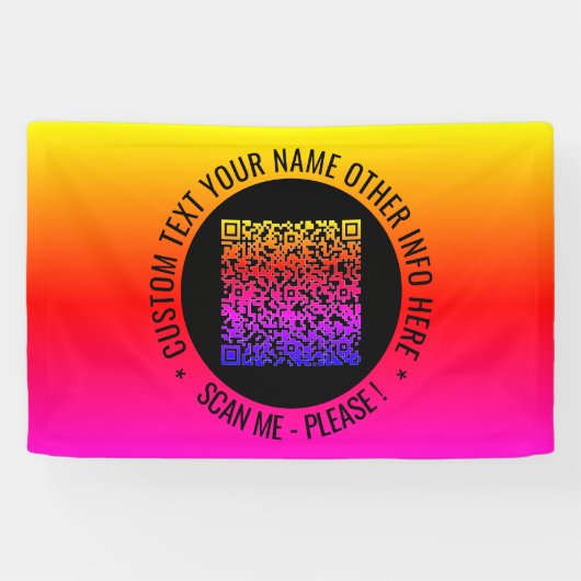Uw QR Code Scan Banner Sjabloon met aangepaste tek (Horizontaal)
