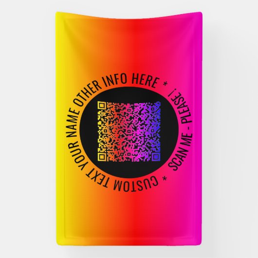 Uw QR Code Scan Banner Sjabloon met aangepaste tek (Verticaal)