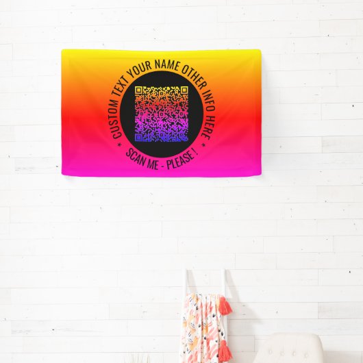 Uw QR Code Scan Banner Sjabloon met aangepaste tek (Insitu)