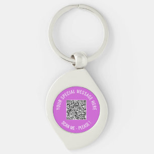 Uw QR Code Scan en Aangepaste Tekst Sleutelhanger 
