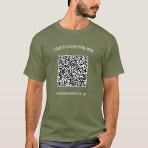 Uw QR Code Scan en Custom Text Business T-Shirt