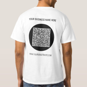 Uw QR Code Scan en Custom Text Business T-Shirt