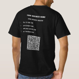 Uw QR Code Scan en Custom Text Company T-Shirt