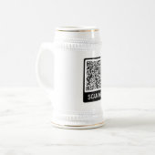 Uw QR Code Scan Info Aangepaste Bier Stein Sjabloo Bierpul (Voorkant links)