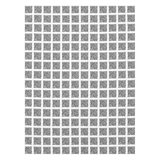 Uw QR Code Scan Info Aangepaste kleuren Tablecload Tafelkleed (Voorkant)