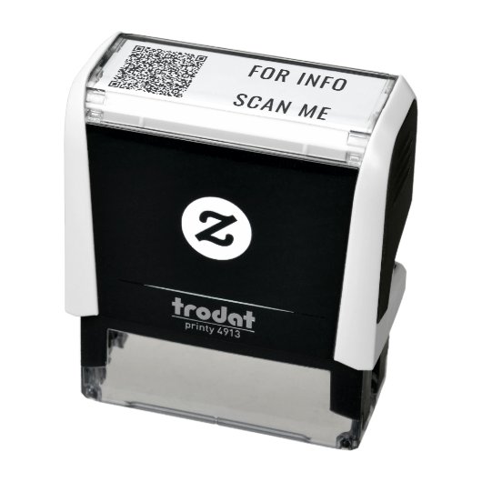 Uw QR Code Scan Info Aangepaste Stamp Teamplate Zelfinktende Stempel (Product)