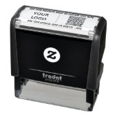 Uw QR Code Scan Info Aangepaste tekst en Logo stem Zelfinktende Stempel (Product)