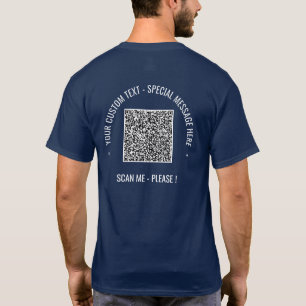 Uw QR Code Scan Info Aangepaste Tekst Grappig T-sh T-shirt