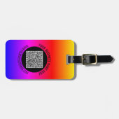 Uw QR Code Scan Info en Aangepaste Tekst Bagagelab Bagagelabel (Voorkant horizontaal)