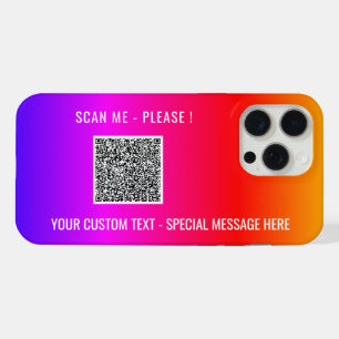 Uw QR Code Scan Info en Aangepaste Tekst iPhone Ca 15 Pro Max Hoesje