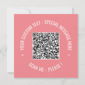 Uw QR Code Scan Info en Aangepaste Tekst Kaart (Achterkant)