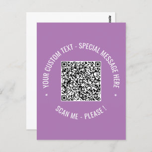 Uw QR Code Scan Info en Aangepaste Tekst Kaart